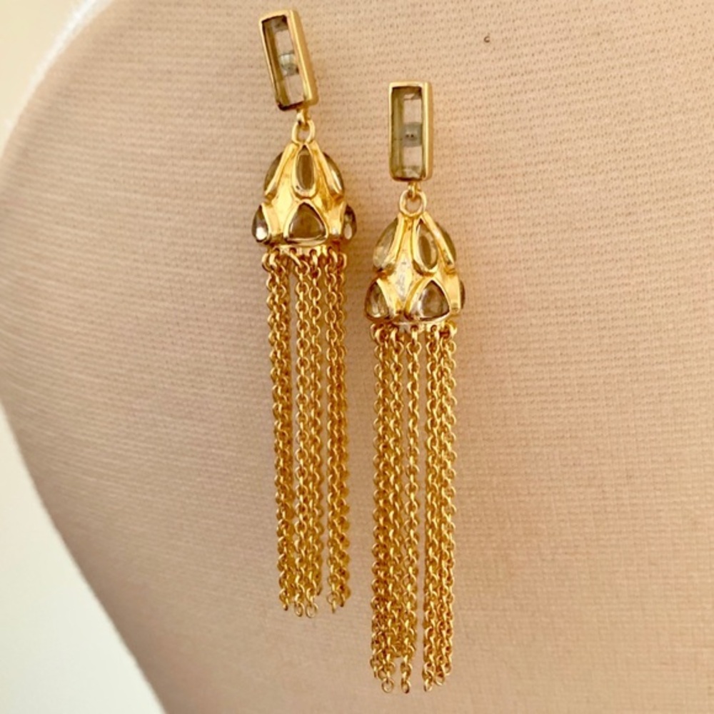 Gem Tassel Earrings